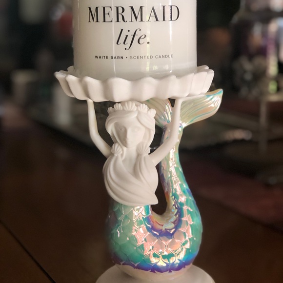Iridescent Mermaid Candle Holder Bath and Body - Picture 6 of 6